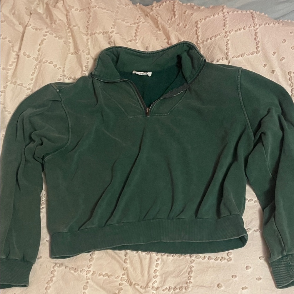 Double Zero Forest Green Fleece Pullover